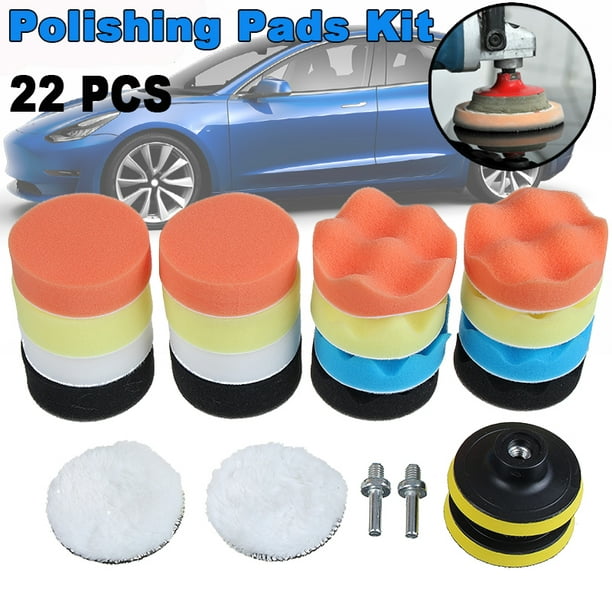 8* 80mm Sponge Polishing Waxing Buffing Pads Kit Compound Polish Auto Car 3" M10